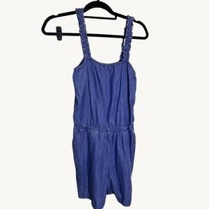 Express Denim Chambray Romper Size Small 90s Kidcore
